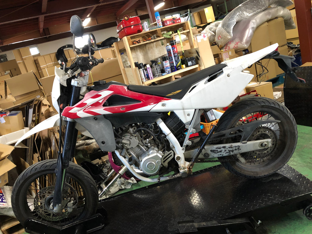 Husqvarna tare down for parts shipping.