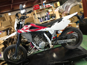 Husqvarna tare down for parts shipping.