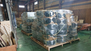 Bulk pallets ready for container loading