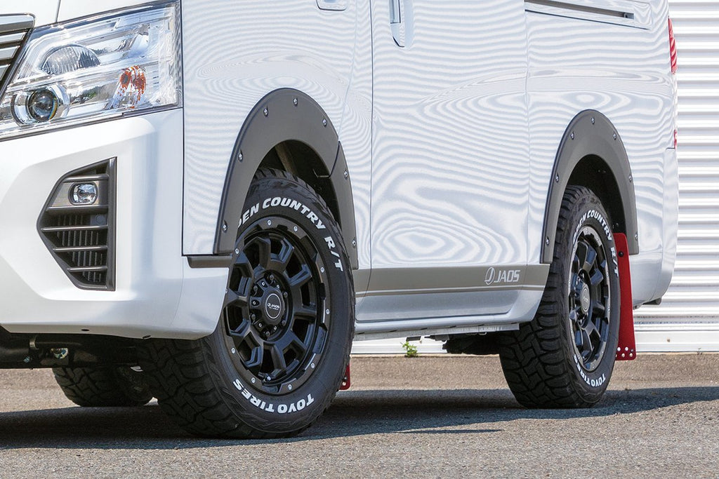 JAOS Fender Garnish type-X Painted Matte Black NISSAN Caravan (NV350) E26 2012/6~ OVER FENDER SOUP UP YOUR CRUIZING VAN!