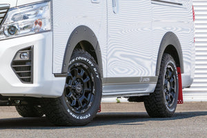 JAOS Fender Garnish type-X Painted Matte Black NISSAN Caravan (NV350) E26 2012/6~ OVER FENDER SOUP UP YOUR CRUIZING VAN!