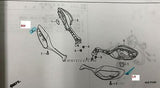 HONDA VFR1200F 2014 MIRROR LH NHA30M DIGITAL SILVER METALLIC 88120-MGE-003ZA