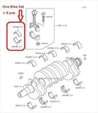 KAWASAKI BALIUS ZR250A ZR250B CON ROD BEARING SET BROWN 92028-1562 BUSHING SPARE