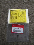 HONDA NSX NSX-R NA1 NA2 LABEL ABS CAUTION ACCUMULATOR PLATE 57079-SL0-000 PARTS!