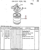 HINO RAINBOW BUS F6 CH160A FILTER DIESEL FUEL S2340-11510 JAPAN BUS SPARES EXPO