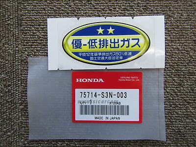 HONDA SABER UA4 JDM JAPANESE STICKER GLASS EMISSION COMPLIANCE 75714-S3N-003 par