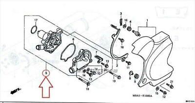 HONDA SHADOW 750 NV750C RC44 WATER PUMP ASSY. 19200-MBA-710 RUSSIA UKRAINE GOOD!
