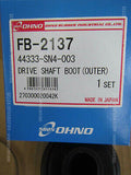 JDM AFTERMARKET! OHNO DRIVE SHAFT BOOT OUTER FB-2137 FOR HONDA BEAT PP1 PARTS