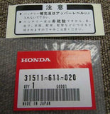 HONDA NSX NSX-R NA1 NA2 LABEL BATTERY CAUTION 31511-611-020 GENUINE JDM PARTS 2U