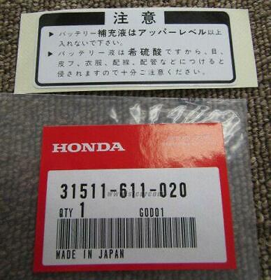 HONDA NSX NSX-R NA1 NA2 LABEL BATTERY CAUTION 31511-611-020 GENUINE JDM PARTS 2U