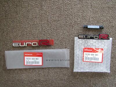 HONDA ACCORD EURO R CL7 EUROR EMBLEM FF+RR SET OF X2 75731-SEA-R01 75732-SEA-901