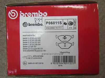 BREMBO BRAKE PAD, REAR SET X4 PCS FOR BMW Z3 Z4 P06011S