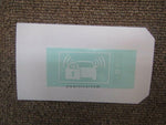 HONDA INTEGRA DC5 LABEL, IMMOBILIZER AND SECURITY 39885-S5A-G11 GENUINE JDM PART