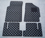 JDM GREY/BLACK CHEQUERED FLOOR MAT SET FOR HONDA CR-X EF6 EF7 EF8 classic spares