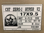 CST CERO-1 HYPER V2 WHEEL 17X9.5 +12 5X114.3 M-SILVER COLOR alloy wheel rolling