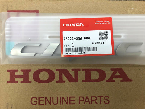 HONDA CIVIC TYPE R FD2 EMBLEM, REAR (CIVIC) 75722-SNW-003 SPARES JAPONAIS A VOUS