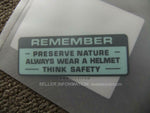 HONDA C50 CUB 1977 LABEL, DRIVE CAUTION NH1 (BLACK) 87560-323-670ZA
