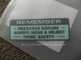 HONDA C50 CUB 1977 LABEL, DRIVE CAUTION NH1 (BLACK) 87560-323-670ZA
