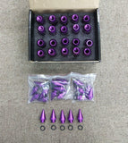 JDM USDM ALUMINIUM SPIKE NUT SET X20 PCS PURPLE M12X1.5