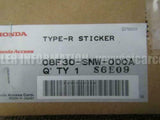 HONDA CIVIC TYPE-R FD2 STICKER SIDE DECAL (TYPE-R) ONE CAR SET 08F30-SNW-000A