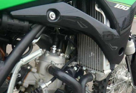 KAWASAKI KX100 2017 RADIATOR SCREEN,LH,EBONY 14037-1282-6C