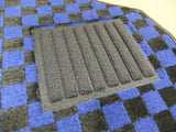 JDM BLUE/BLACK CHEQUERED FLOOR MAT SET FOR HONDA CR-X EF6 EF7 EF8 classic spares