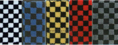 JDM YELLOW/BLACK CHEQUERED FLOOR MAT SET HONDA CR-X EF6 EF7 EF8 classic spares
