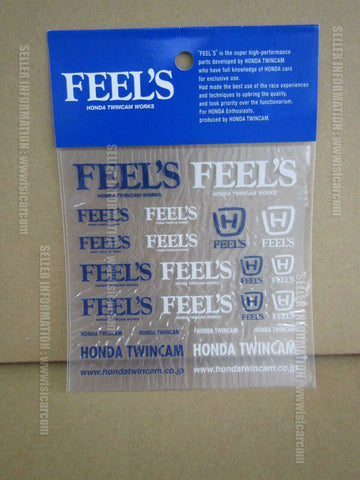 FEEL'S TWINCAM STICKER SET HONDA FEEL'S TWINCAM LOGO MINI geunine JDM parts 4U!