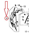 HONDA CRF1100 AFRICATWIN 2020 COWL ASSY., R. MIDDLE (TYPE1) (WL) 64300-MKS-EC0ZA