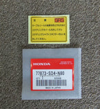 HONDA S2000 AP1 AP2 LABEL, STERING COLUMN CAUTION 77873-SD4-N80 supercar spares!