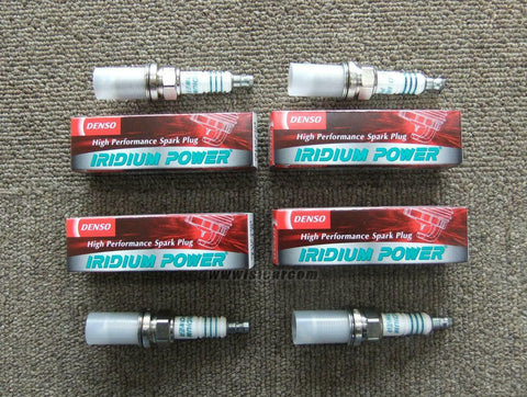 DENSO IRIDIUM POWER SPARK PLUG M14X19MM SET X4 FOR TOYOTA VITZ NCP95 IK16