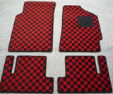 JDM GREY/BLACK CHEQUERED FLOOR MAT SET FOR HONDA CR-X EF6 EF7 EF8 classic spares