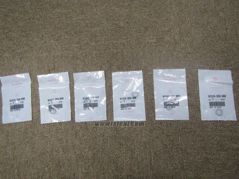 HONDA NSX NA1 100 110 O RING (1/2"), AC HOSE/PIPE SET X6 PCS 91315-SE0-000