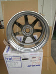 WORK EMOTION T7R 2P WHEEL SIZE 18X9.5J +35 5X114.3 ASHED TITANIUM 923-57197B