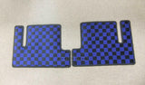 JDM BLUE/BLACK CHEQUERED FLOOR MAT SET FOR HONDA CR-X EF6 EF7 EF8 classic spares