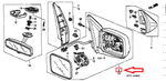 HONDA STEPWGN RF3 MIRROR ASSY., R. DOOR (AUTO TURN) *YR537P* 76200-S7S-J31ZM
