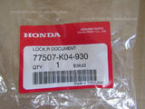HONDA NSS 300 ABS FORZA 2016 LOCK, R. DOCUMENT 77507-K04-930