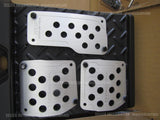 JDM RAZO SUPER GRIP MANUAL TRANSMISSION PEDAL SET X3PC SILVER RP123 univeral fit
