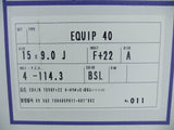 WORK EQUIP 40 WHEEL SET X2 15X9.0J F+22 4P PCD 114.3 BSL COLOR alloy para coche