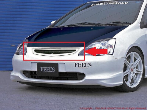 FEEL'S HONDA TWINCAM SPORTS FRONT GRILL FOR HONDA CIVIC TYPE-R EP3 TWIEP3GR