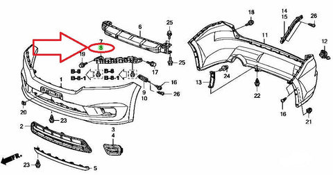 HONDA STREAM RN7 BEAM,L. FRONT BUMPER UPPER 71190-SMC-000