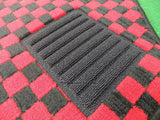 JDM RED/BLACK CHEQUERED FLOOR MAT SET FOR HONDA CR-X EF6 EF7 EF8 classic spares