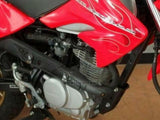 HONDA XR100 XR50 MOTARD VISOR SET FRONT WL R292R EXTREME RED 61300-KTK-620ZA jdm