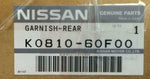 NISSAN 180SX RPS13 CARBON FIBER CENTER REAR GARNISH K0810-60F00 drift jdm SR20 !