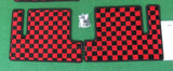 JDM RED/BLACK CHEQUERED FLOOR MAT SET FOR HONDA CR-X EF6 EF7 EF8 classic spares