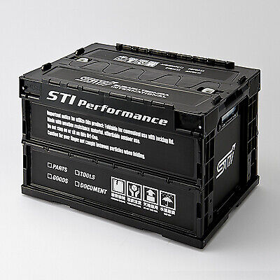 SUBARU STI LOGO FOLDABLE CONTAINER BOX BIG BLACK 50L STSG17100160 merchandise 4U