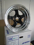 WORK MEISTER WHEEL S1 3P 18X9.5J +11 5H PCD114.3 SILVER RIM AND BLACK