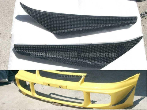 CARBON CANARDS SET FR BUMPER for MITSUBISHI LANCER CE9A EVO3 4G63 LANC-EVO3-001