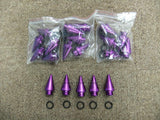 JDM USDM ALUMINIUM SPIKE NUT SET X20 PCS PURPLE M12X1.5
