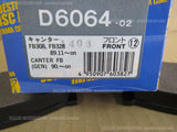KASHIYAMA MITSUBISHI CANTER TRUCK FB30B FB328 FRONT BRAKE PAD SET D6064-02